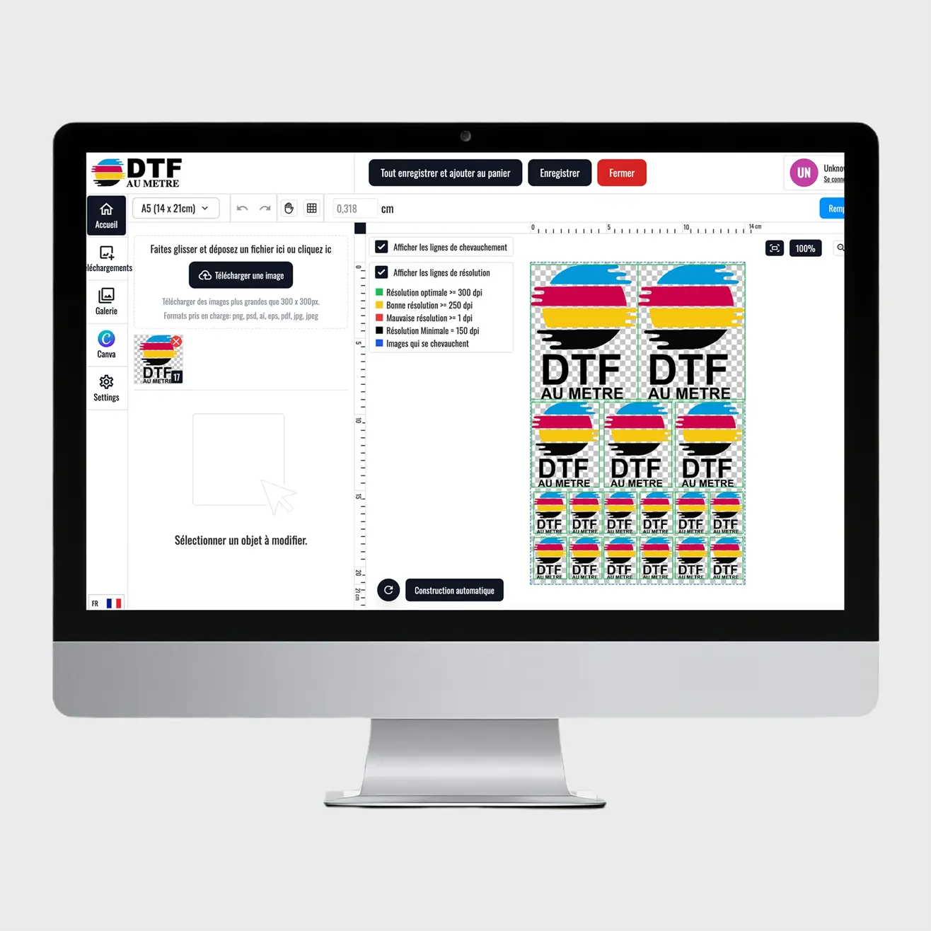 Createur du planche transfert DTF pas cher