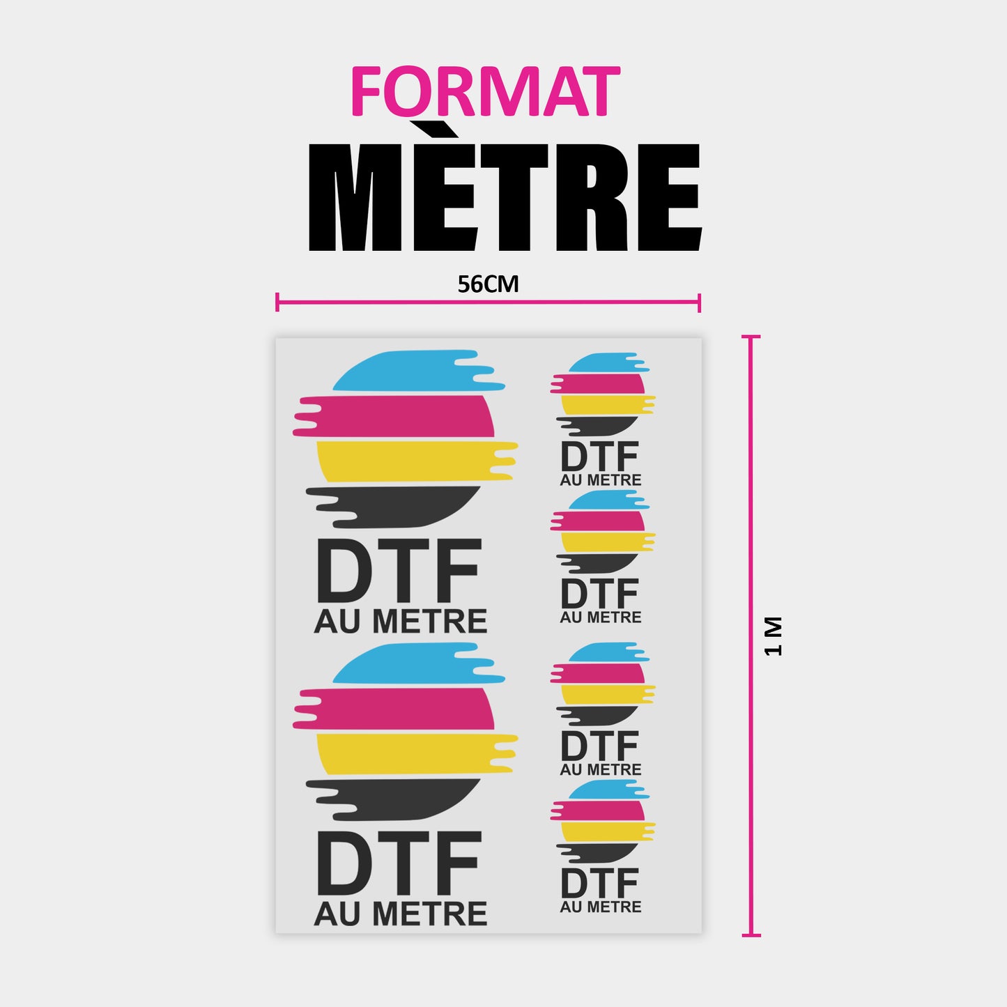 Transfert DTF - Au mètre | 56cm x 100cm