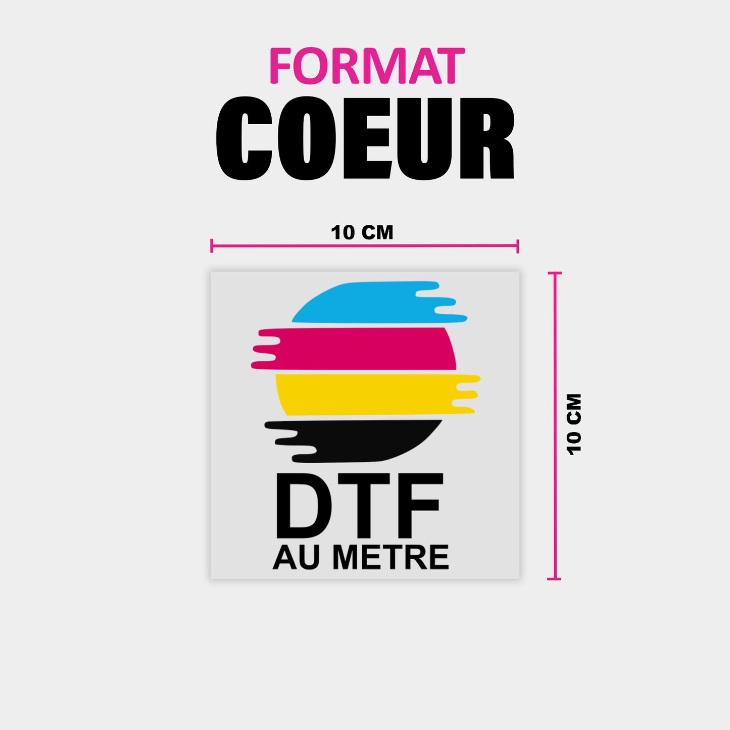 Transfert Dtf au metre, dtf format coeur