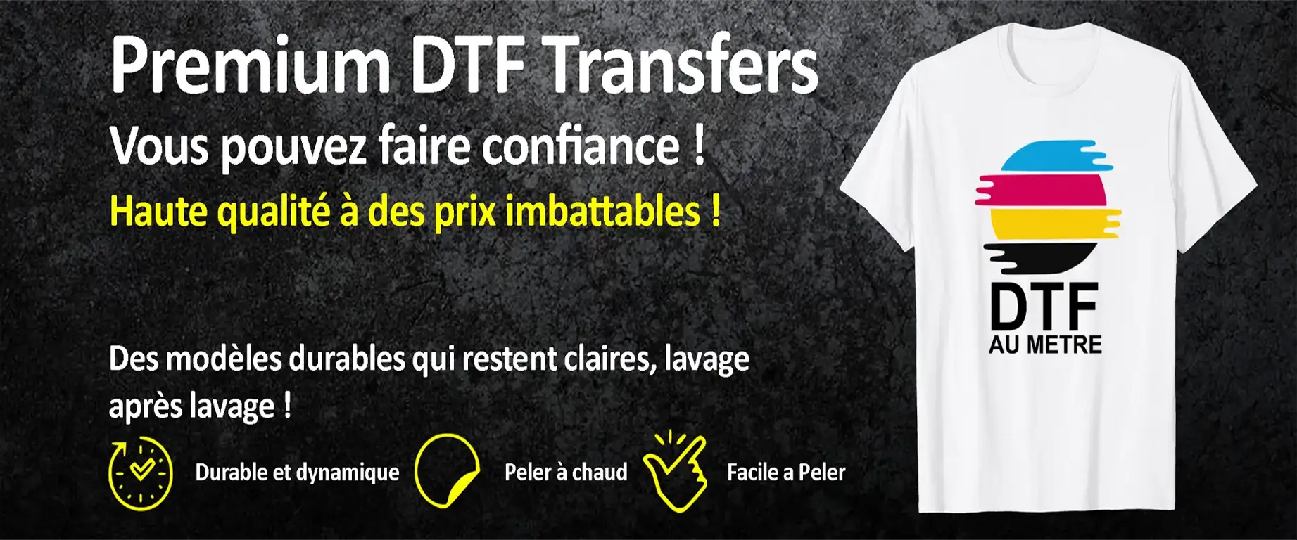 Transfert Dtf au metre haute définition imprimé en France